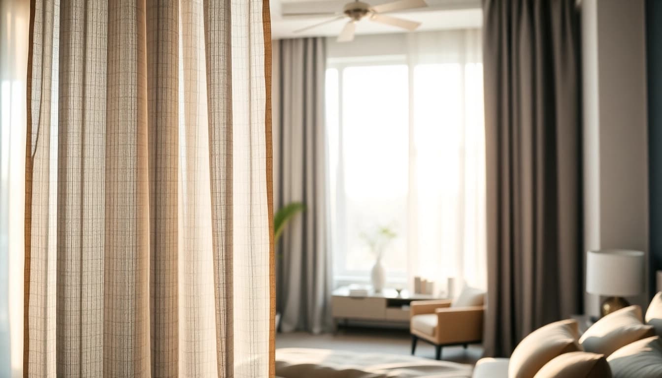 Verduisterende gordijnen in een moderne slaapkamer zorgen voor optimale lichtcontrole en sfeer.