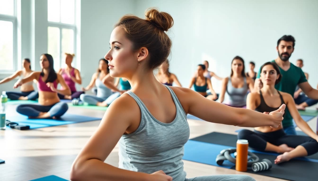 Explore activities on https://healthyvix.com with individuals participating in a vibrant fitness class.