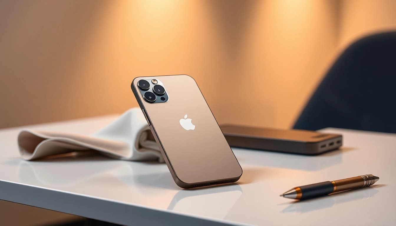 Comparing los colores del iPhone 16 Pro Max colores en un entorno elegante y moderno.