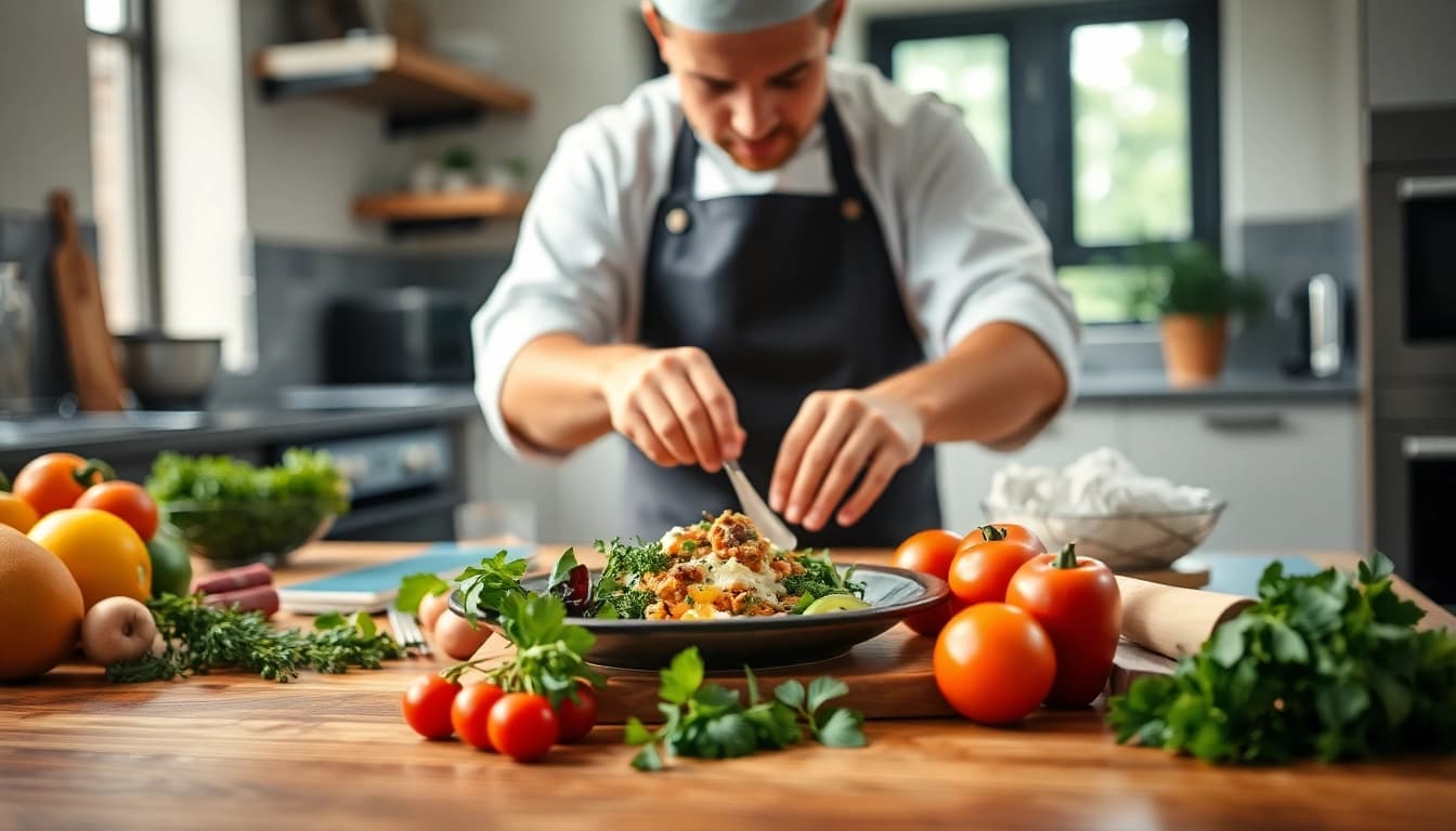 Genieße kreative Rezepte auf https://foodies-magazin.de mit frischen Zutaten in einer modernen Küche.
