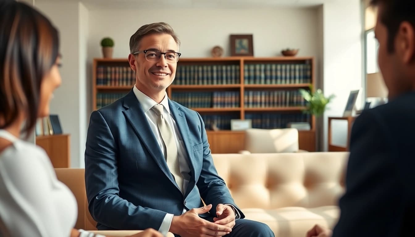 Consult a trusted New Hampshire Immigration Lawyer in a modern office setting.