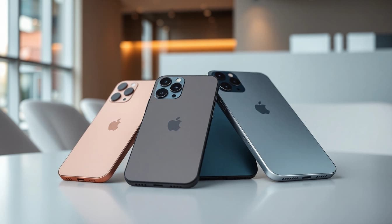 Ver iPhone 16 Pro Max colores en un entorno moderno y elegante, destacando sus variantes.
