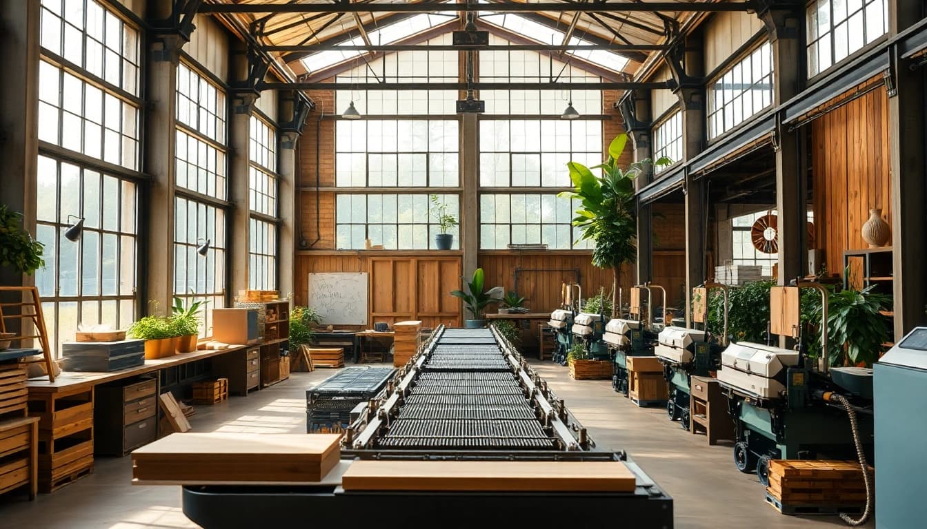 Participants collaborating at Old Knows Factory, showcasing craftsmanship and sustainability.
