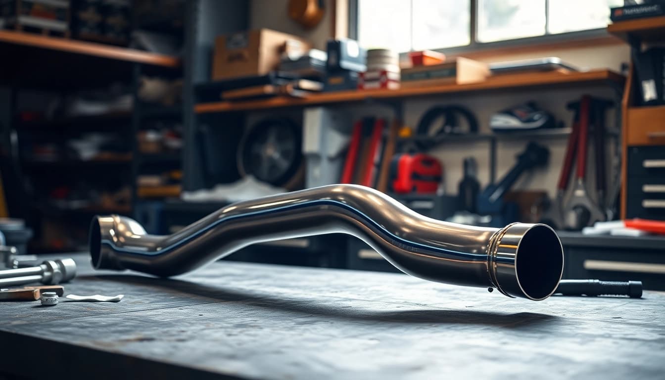 Showcasing the G90 m5 downpipe to list among various automotive tools and performance parts.