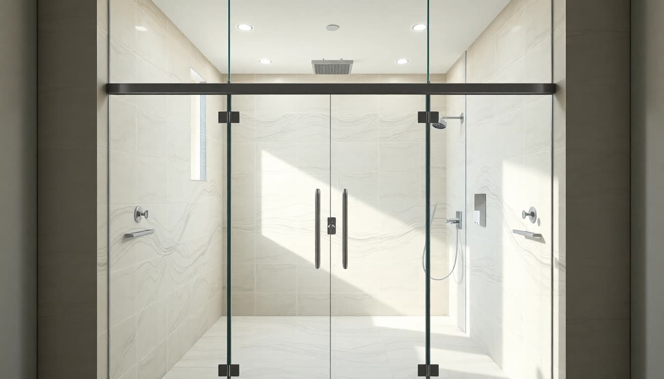 Showcase of shower doors uk in a contemporary bathroom space emphasizing elegance and design.
