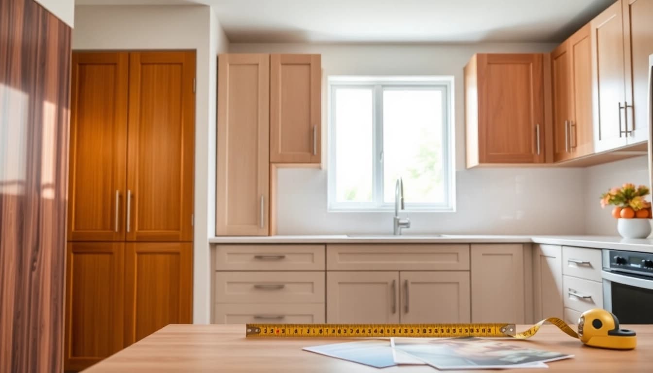 Cabinet Refacing Clearwater FL services showcasing modern kitchen transformation with new cabinet finishes.