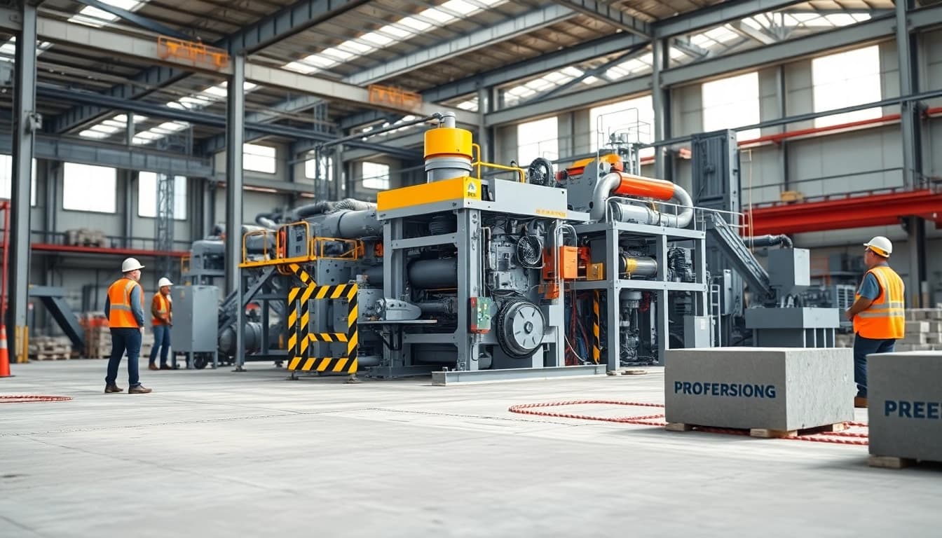 See the AAC Block Machine operating efficiently in an industrial environment.