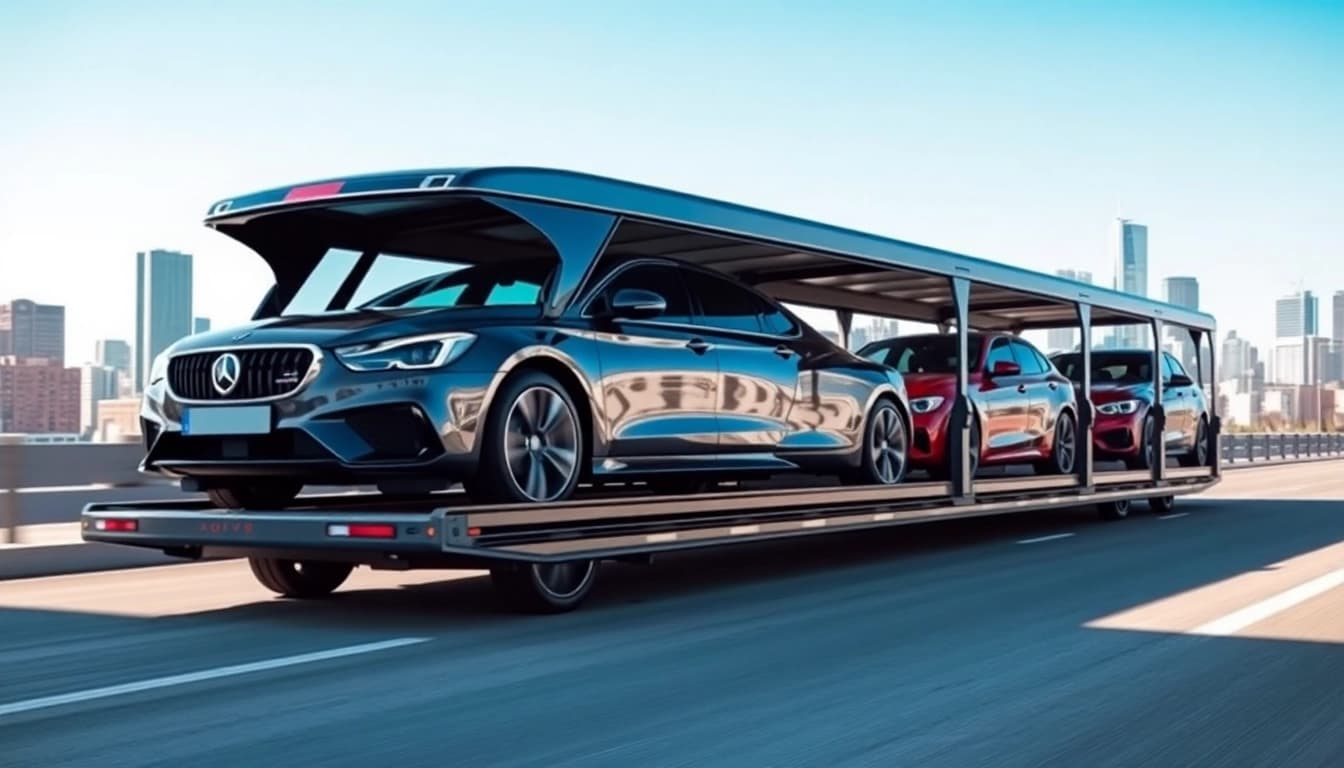 View of luxurious vehicles on https://luxuryautocarriers.com, showcasing premium transport services.
