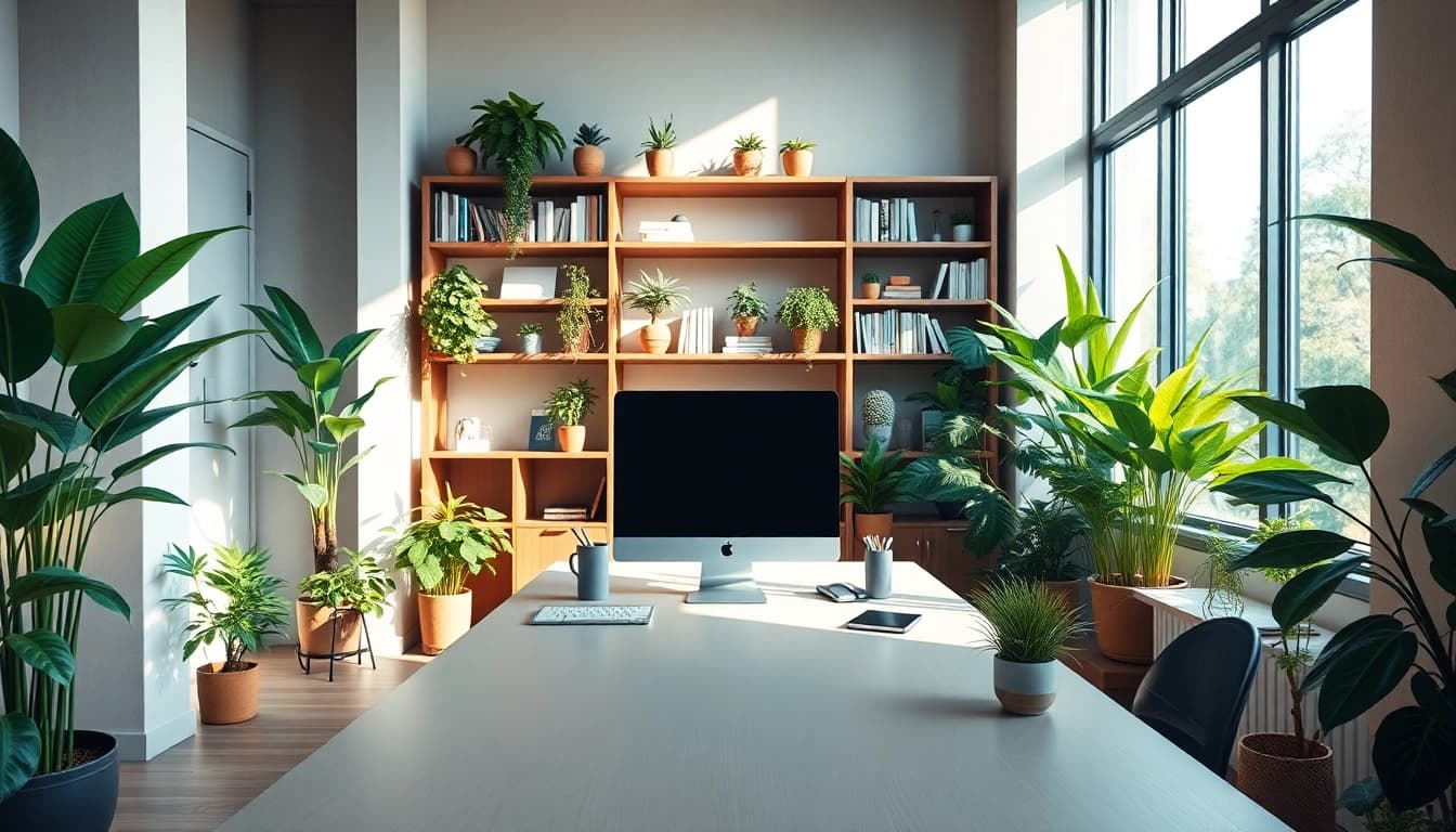 Optimale Gestaltung des Arbeitsplatzes bei https://sicherlebensraum.de mit modernem Design und natürlichen Elementen.