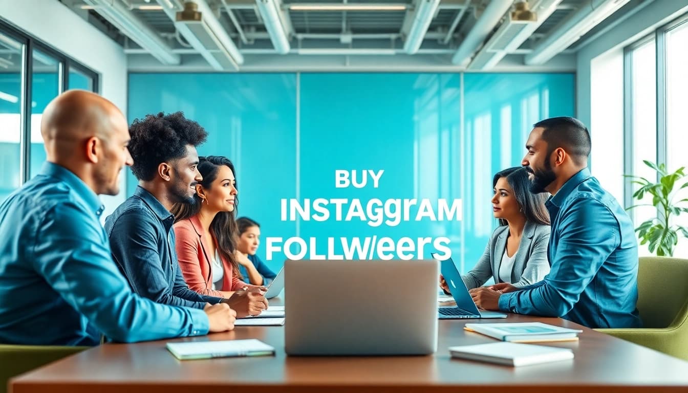 インスタ フォロワー 購入のためのデジタルマーケティング戦略を議論する多様なチーム。