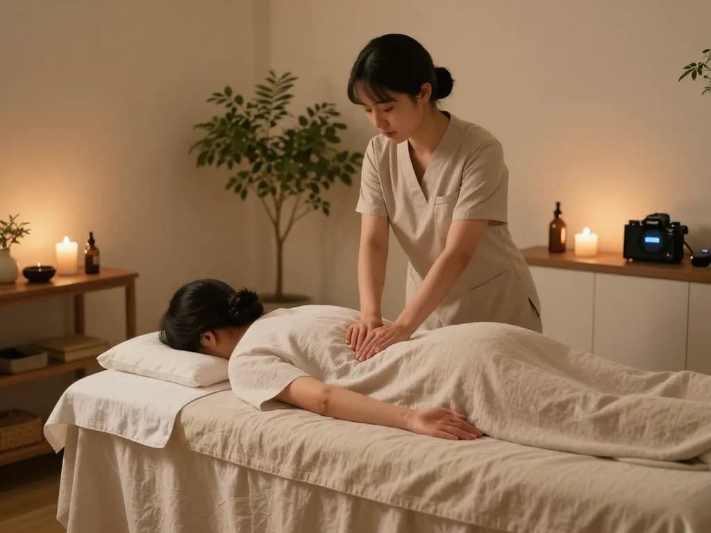 Relaxing 삼성동마사지 experience at a tranquil spa with soothing ambiance.