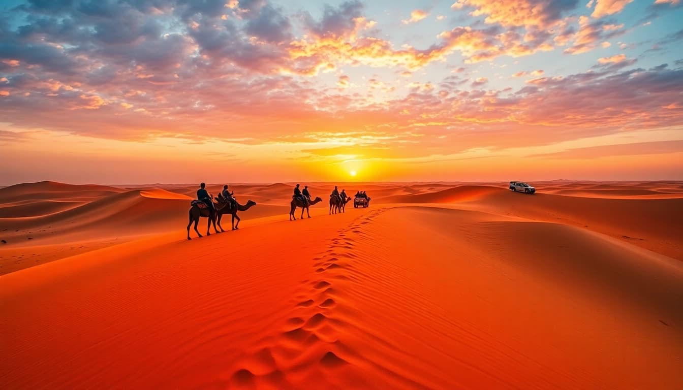 Experience the thrill of the best desert safari dubai with camel rides and breathtaking sunset views.