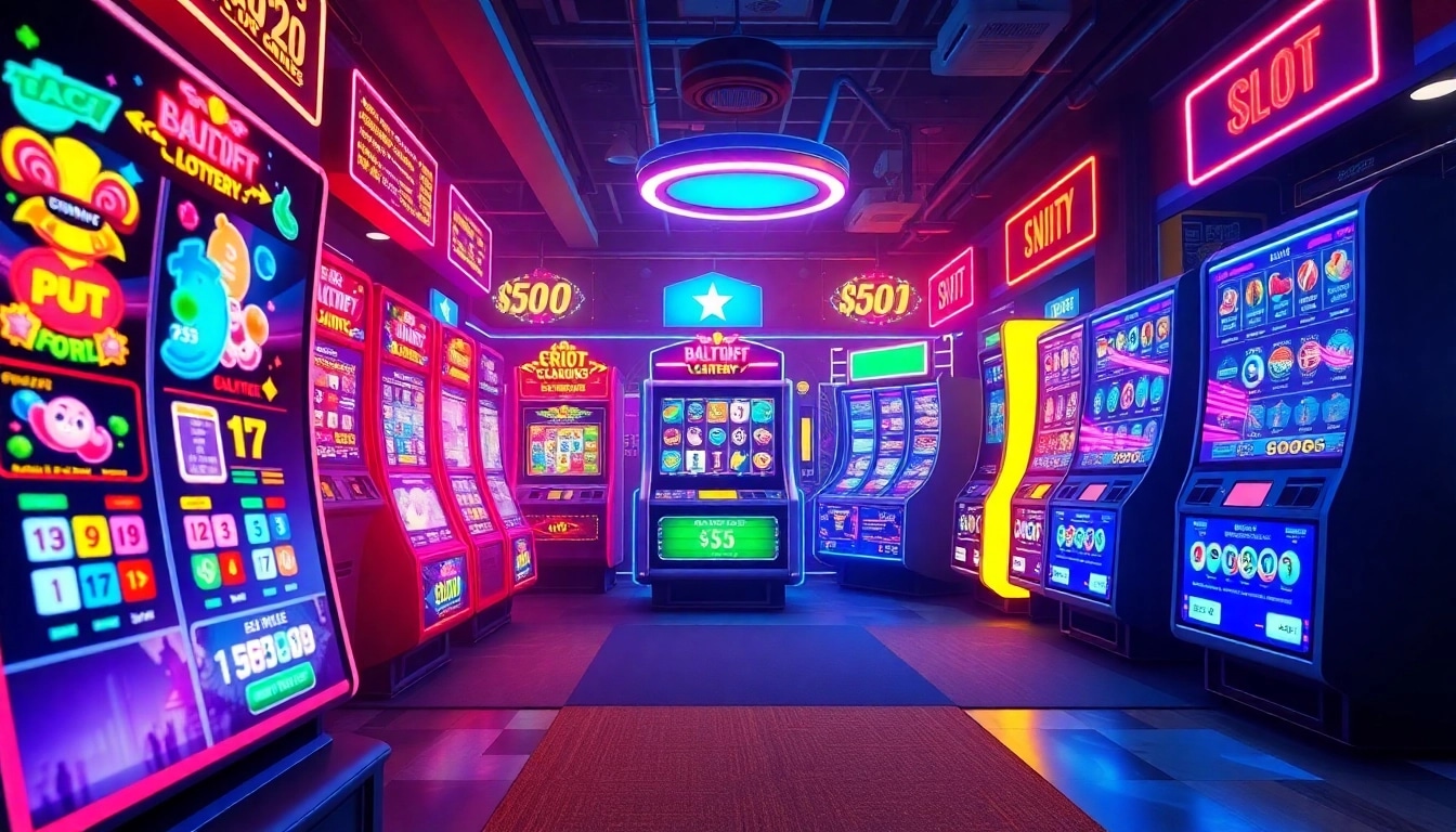 Adegan permainan digital yang dinamis menampilkan slot online Birutoto dan sensasi lotere.