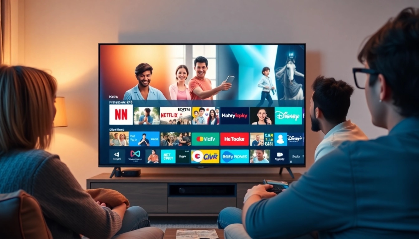 Experience high-quality streaming with https://vizomate.com in a modern living room.