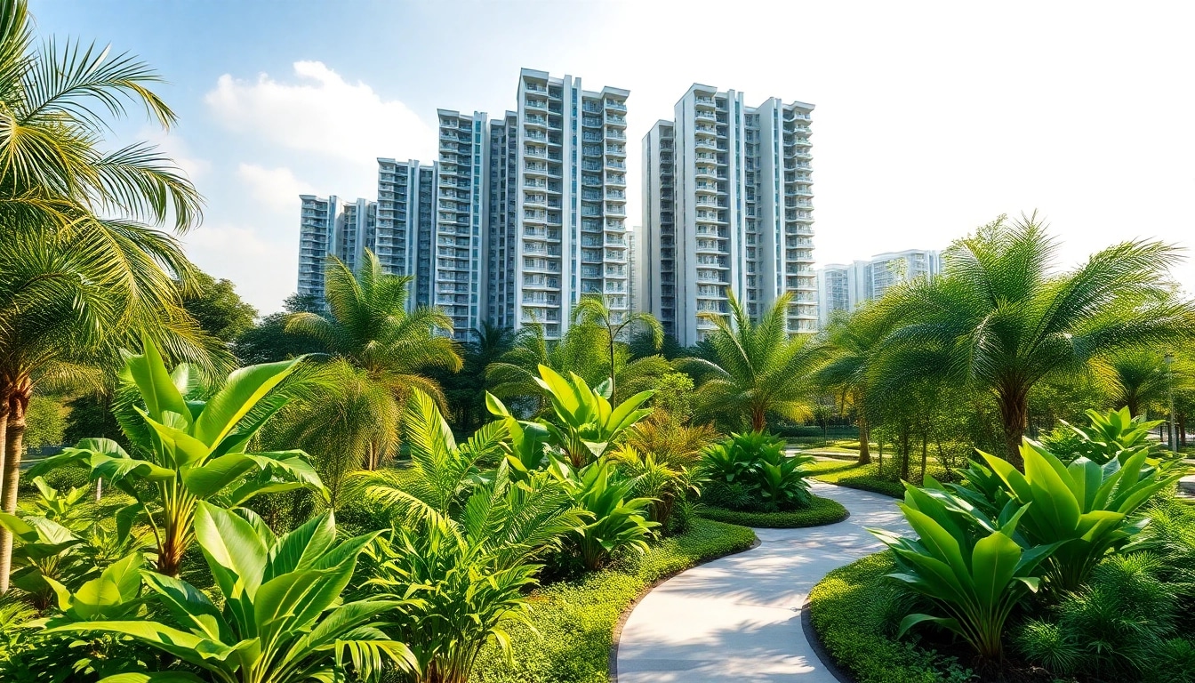 Showcasing the Tampines St 95 EC, a modern executive condominium surrounded by greenery.