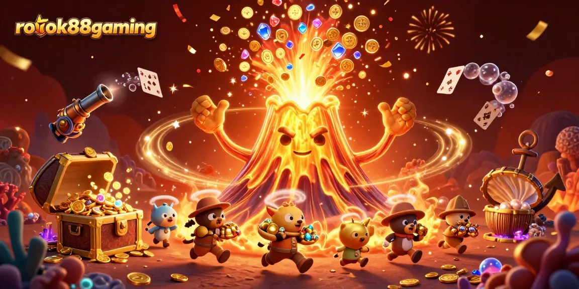 Experience the thrill of rokok88gaming with a vibrant volcanic eruption of treasure and excitement.