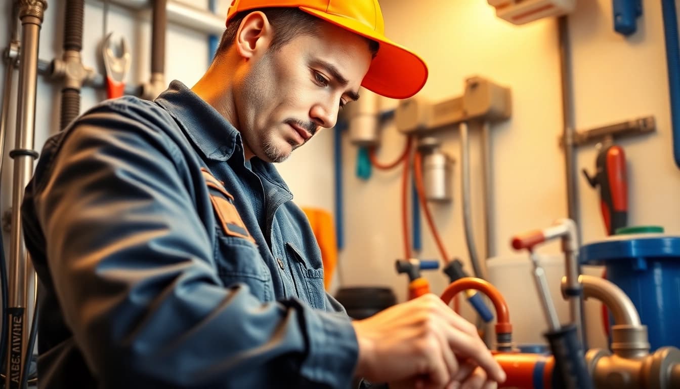 Showcasing emergency plumbing services at https://speedyservicestoday.com.au with an expert at work.