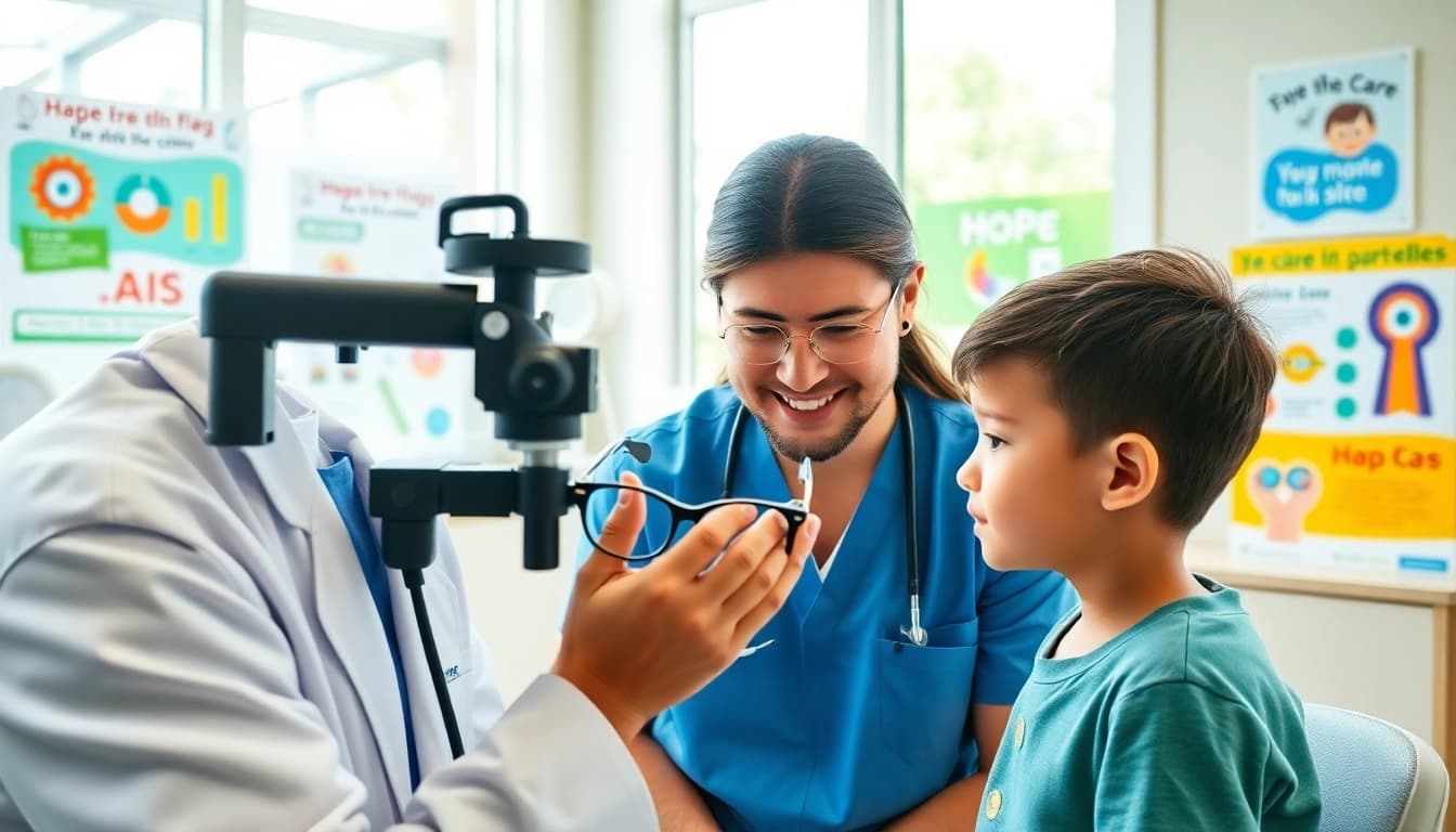 Promoting Our Children's Vision with healthcare professionals providing eye care to children.