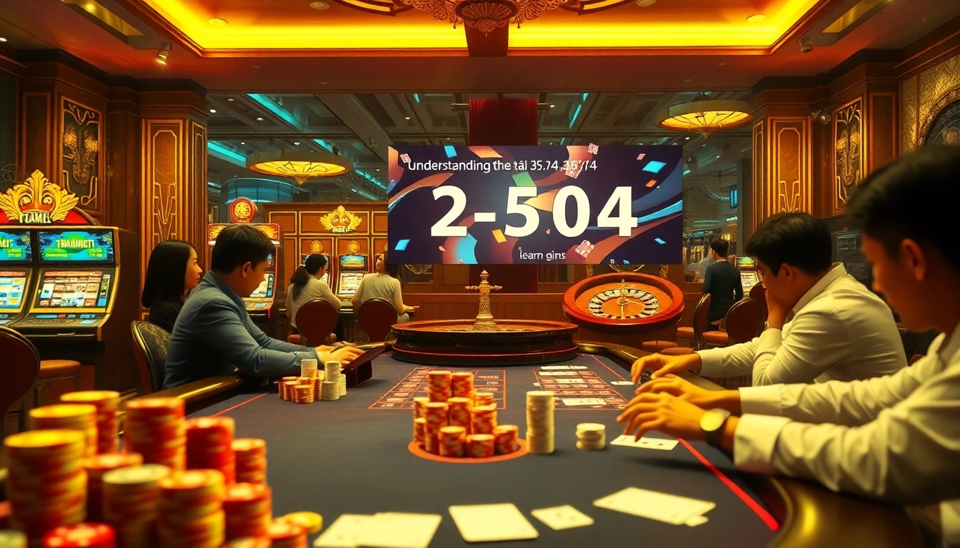 Understanding tài 3.5/4 betting strategies among poker enthusiasts in a lavish casino setting.