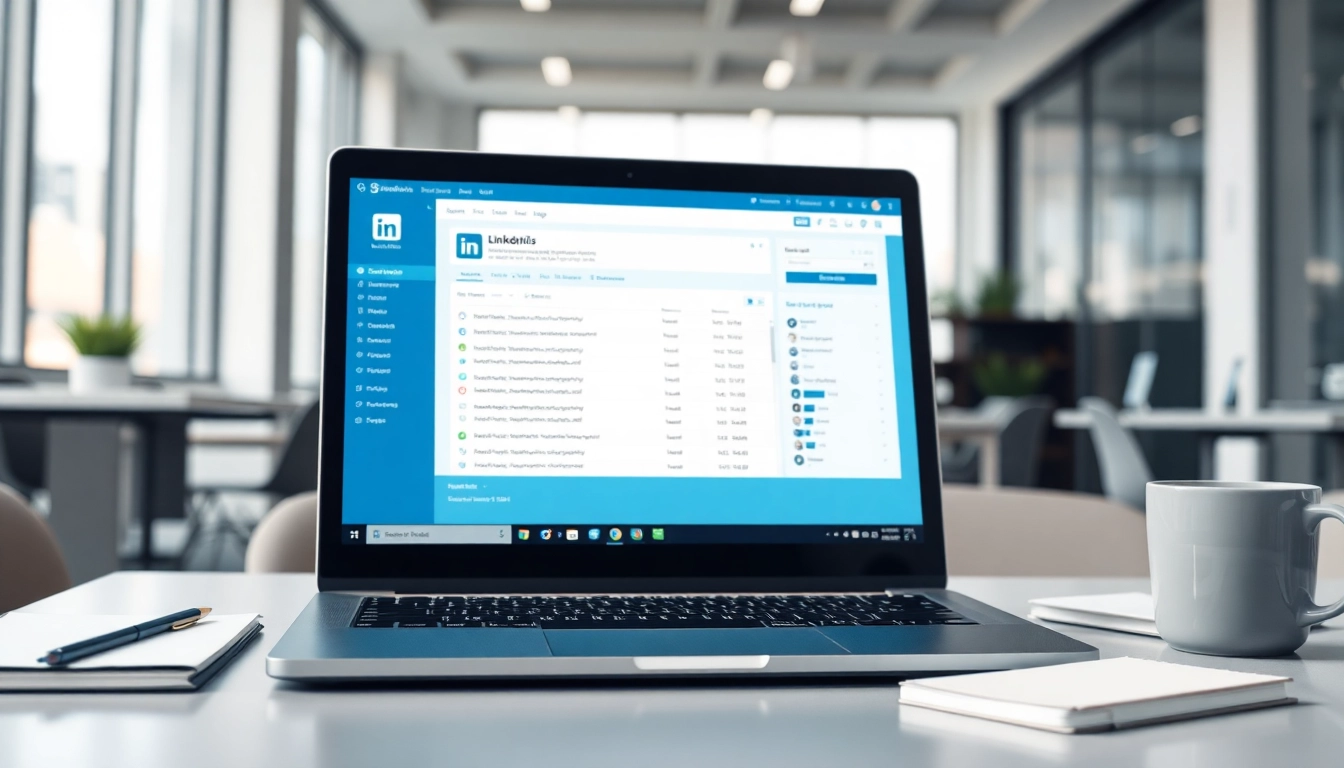 Visual representation of the sales navigator scraper cost on a laptop showcasing data extraction simplicity.