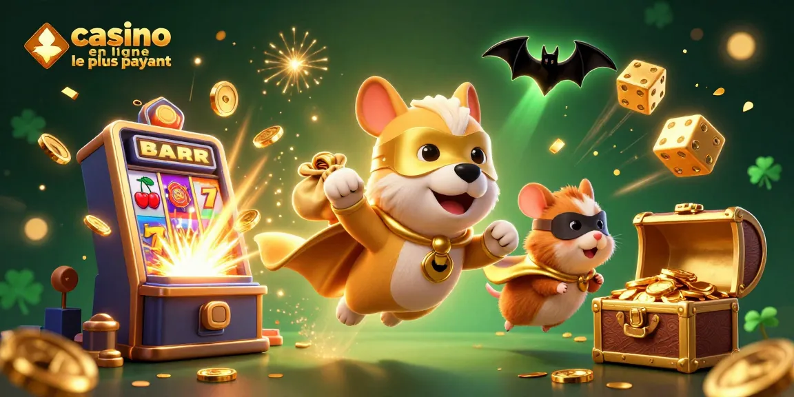 Jouer dans le casino en ligne le plus payant avec un chien super-héros et des éléments de jeu dynamiques.