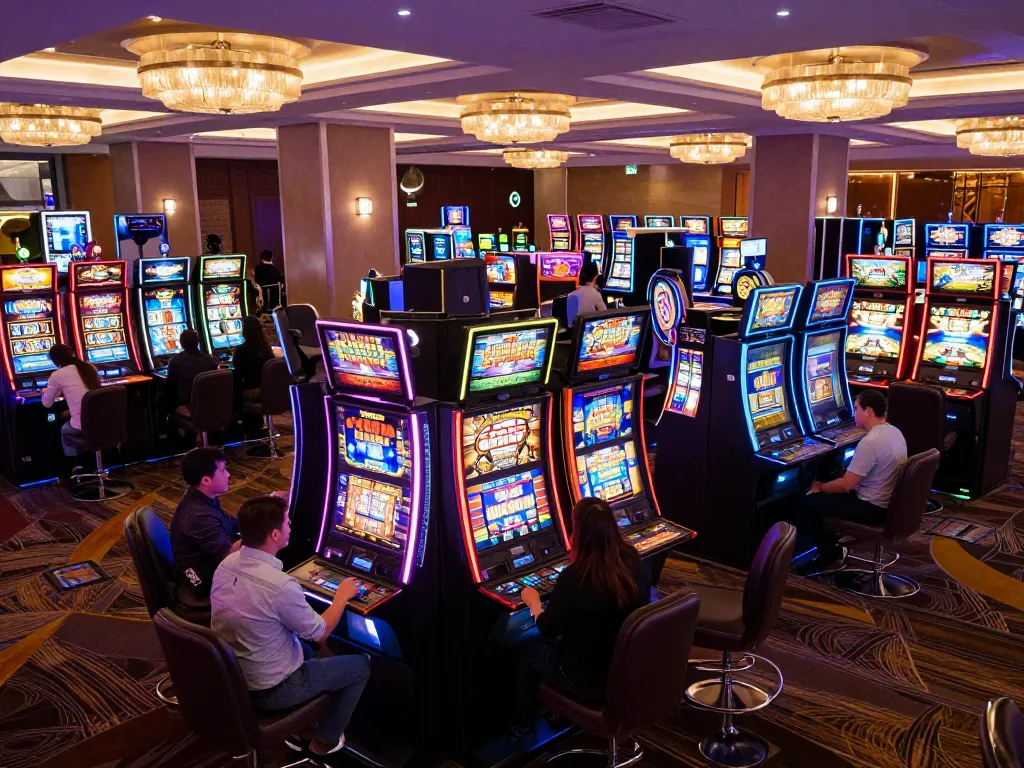 Experience the excitement at the best widget store with engaging slot machines in a modern casino