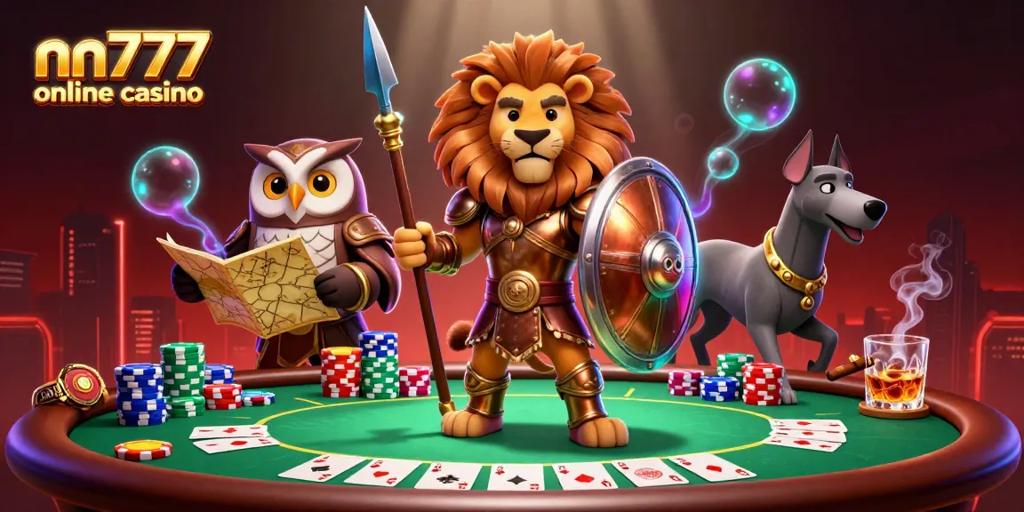 Experience the thrill of nn777 online casino with a vibrant, immersive 3D gaming scene.