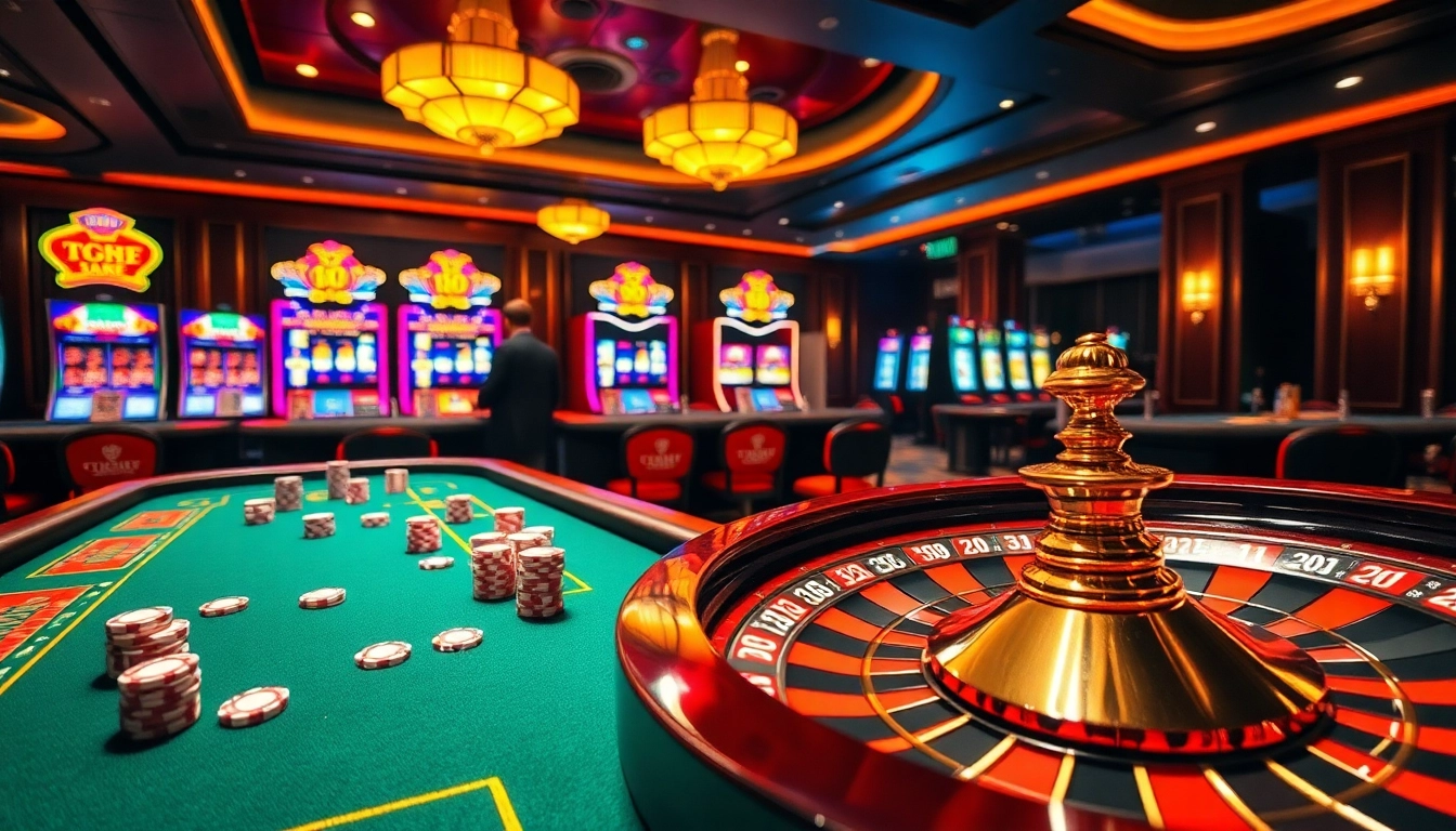 Experience thrilling luck at TG88 with dynamic gaming tables and vibrant casino elements.
