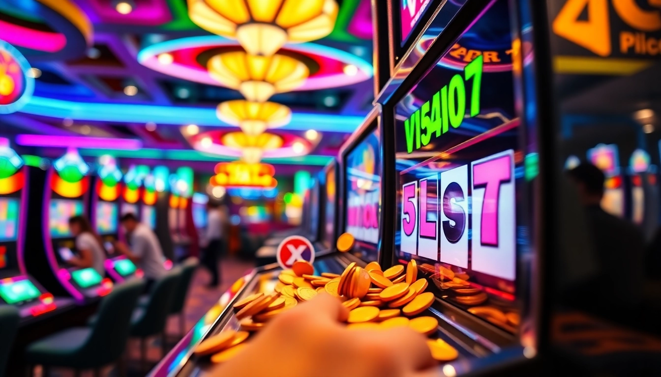 Menang besar di mesin slot virus4d slot dengan pemain bergembira.