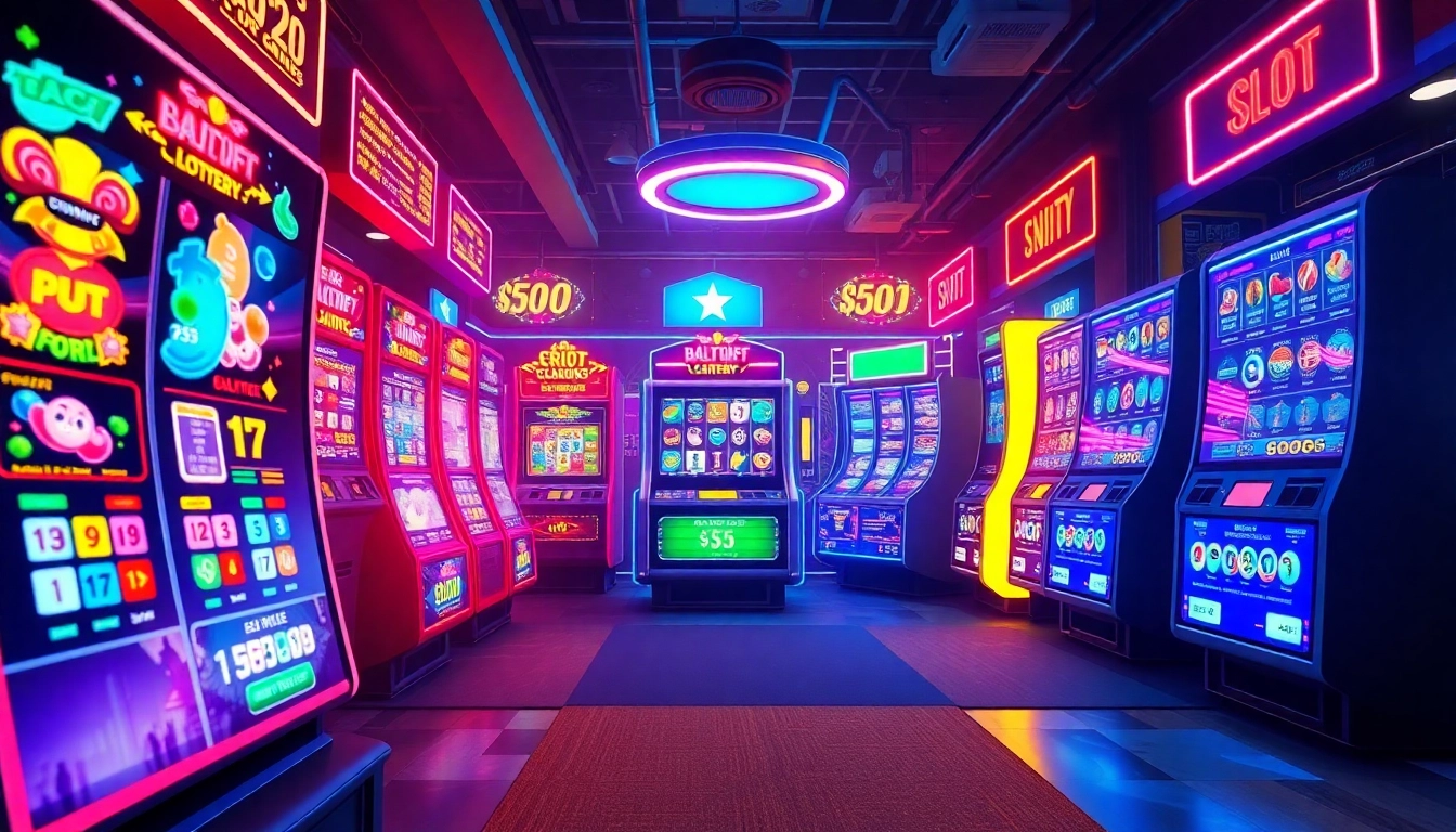 Adegan permainan digital yang dinamis menampilkan slot online Birutoto dan sensasi lotere.