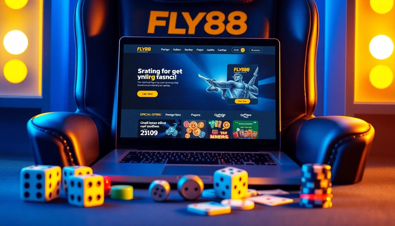 Experience the excitement of Fly88's online gambling platform featuring a modern interface and engaging offers.