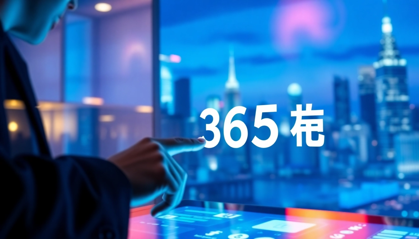 365티비와 관련된 디지털 미디어 인터페이스를 조작하는 사용자