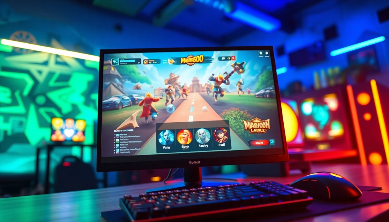 Menampilkan gameplay mawar500 game yang seru di layar komputer modern.