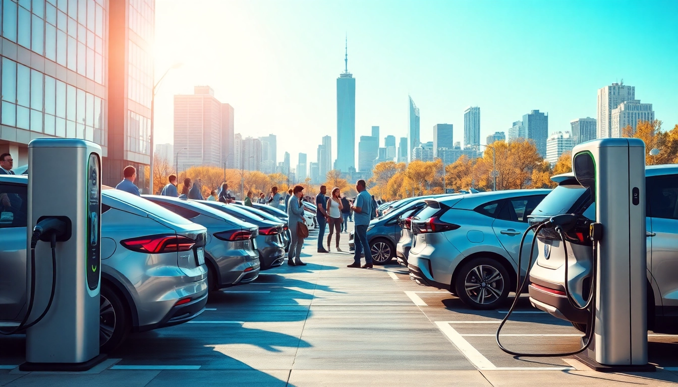 Discover the latest EV charging news showcasing a modern charging station bustling with activity.