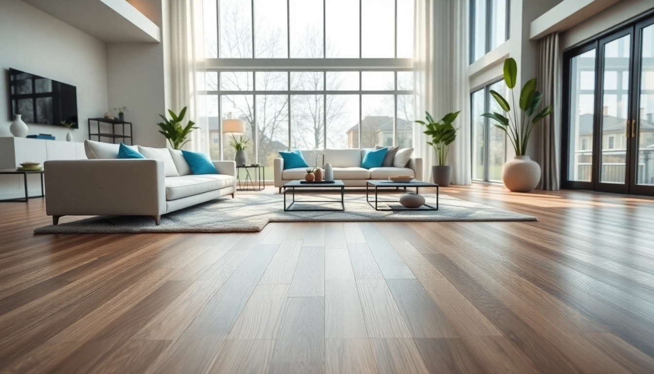 Transform your space with elegant vinyl flooring that combines style and durability in a modern living area.