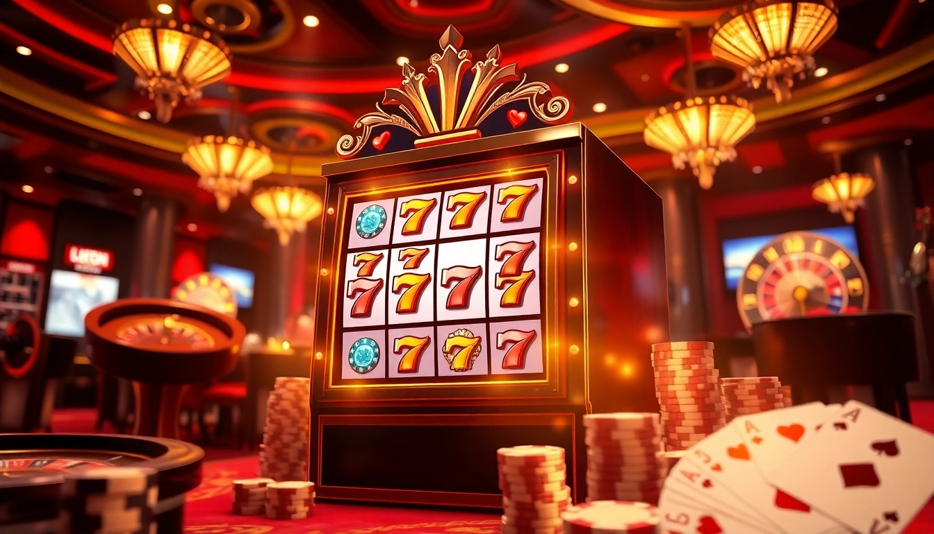 Experience excitement at the slot scatter hitam machine in a luxurious casino environment.
