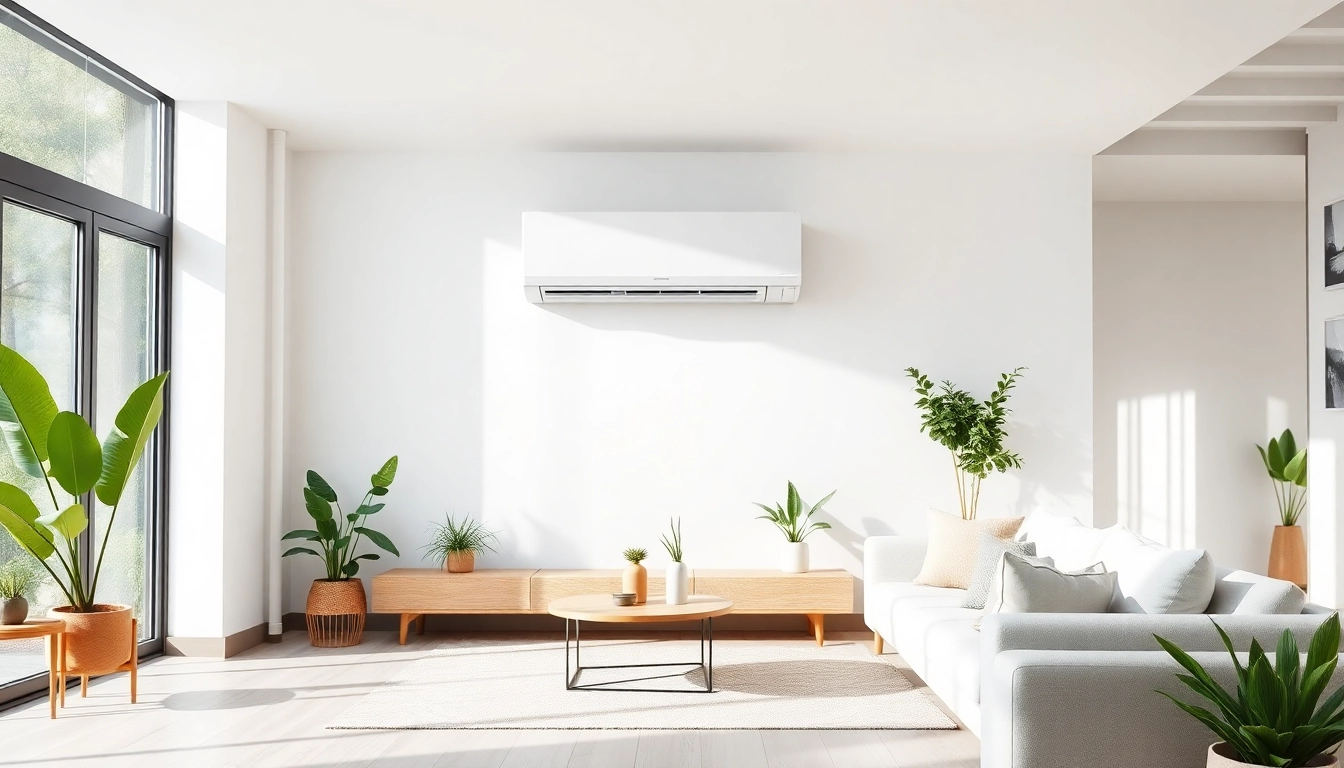 Experience efficient cooling with the stylish mitsubishi mini split ac mounted in a modern living area.