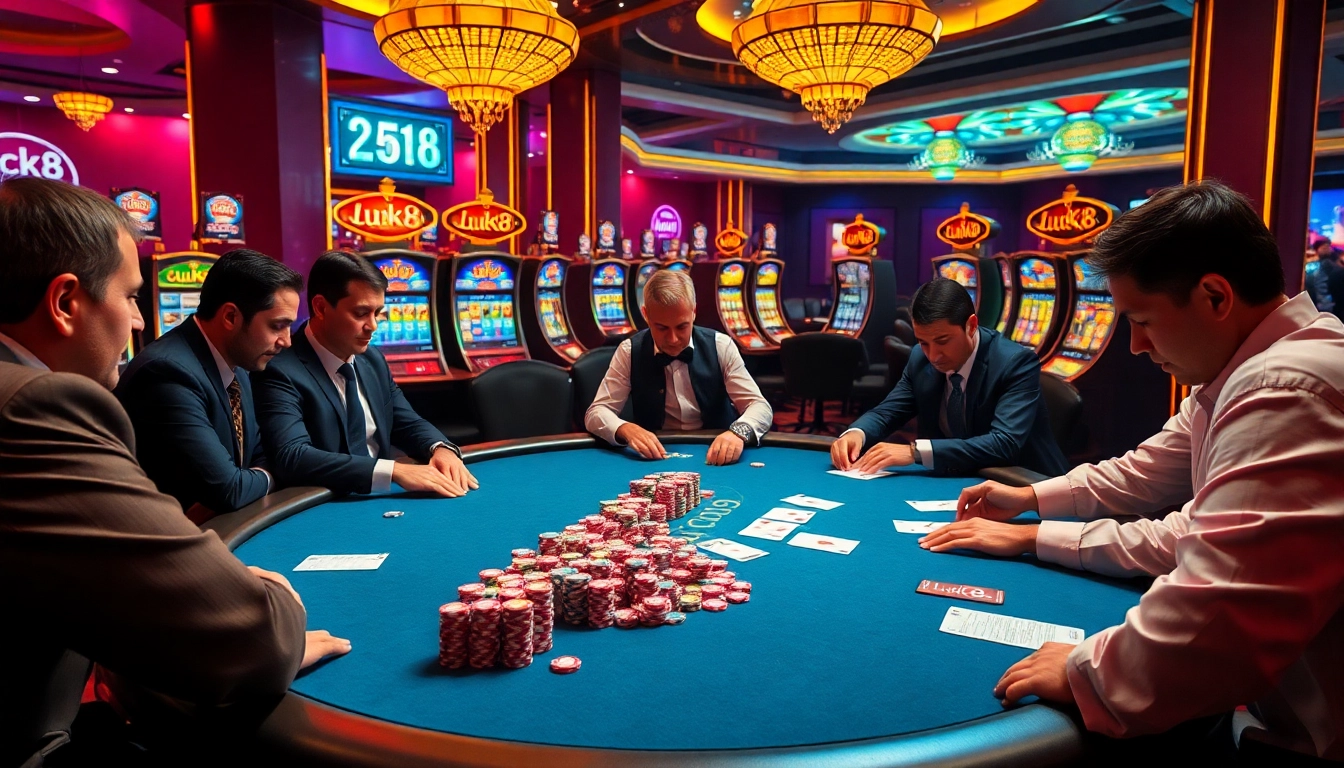 Experience the thrill of luck8 with vibrant poker action and casino excitement.