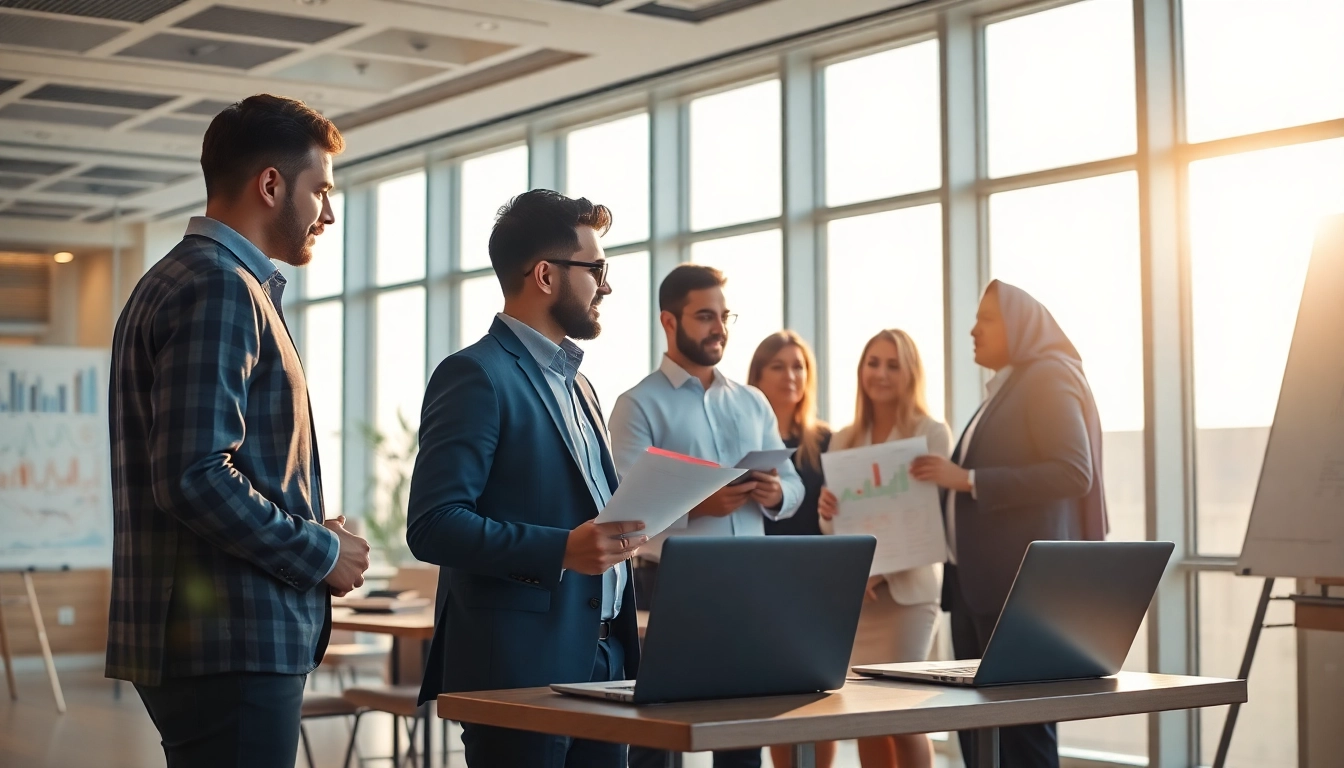 Audit Services in UAE professionals collaborating in a modern office.