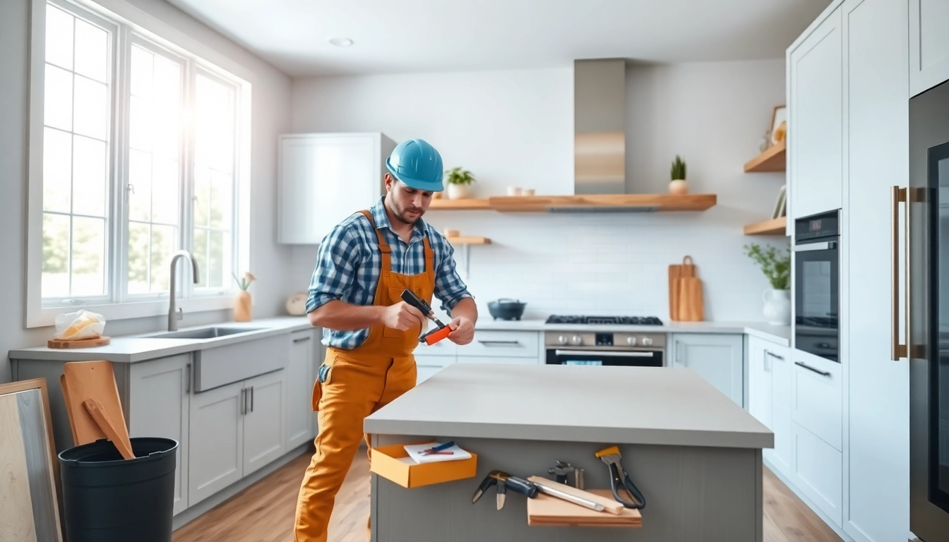 Transforming a kitchen with Home renovation and innovative design elements for a modern look.