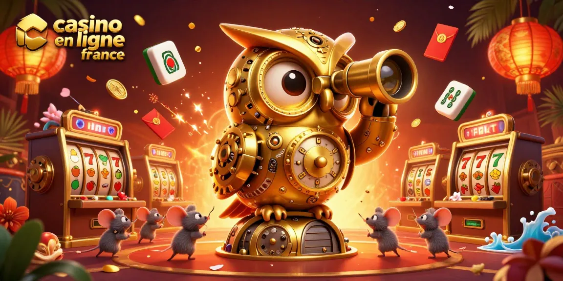 Plongez dans l'univers captivant du casino en ligne France avec une illustration riche de détails de machines à sous.