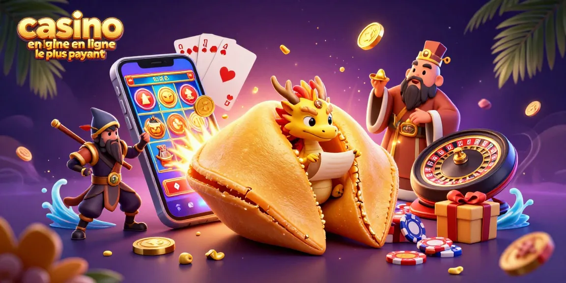 Ce casino en ligne le plus payant présente un dragon sage entouré de personnages de jeux de casino animés.