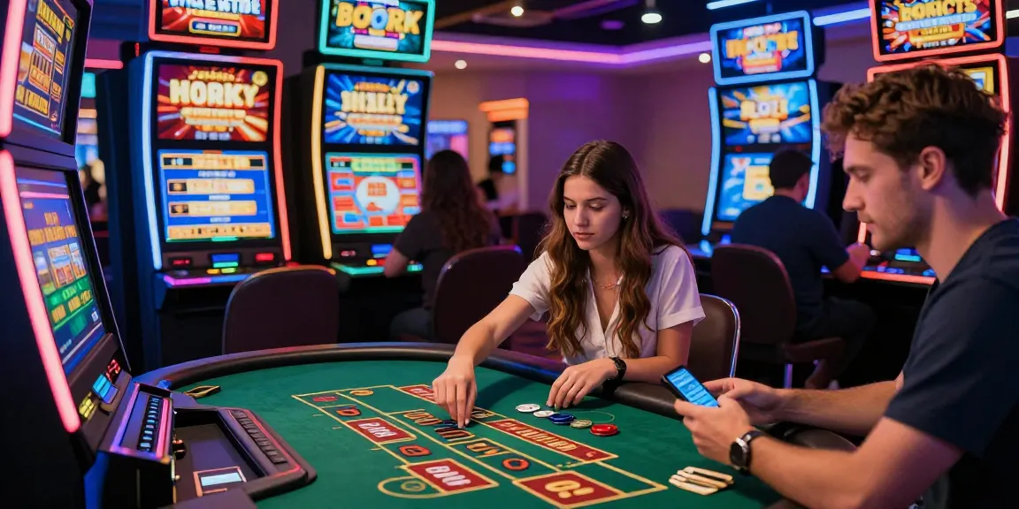 Players enjoying various games at casinos that accept credit cards with vibrant atmosphere and gaming excitement.