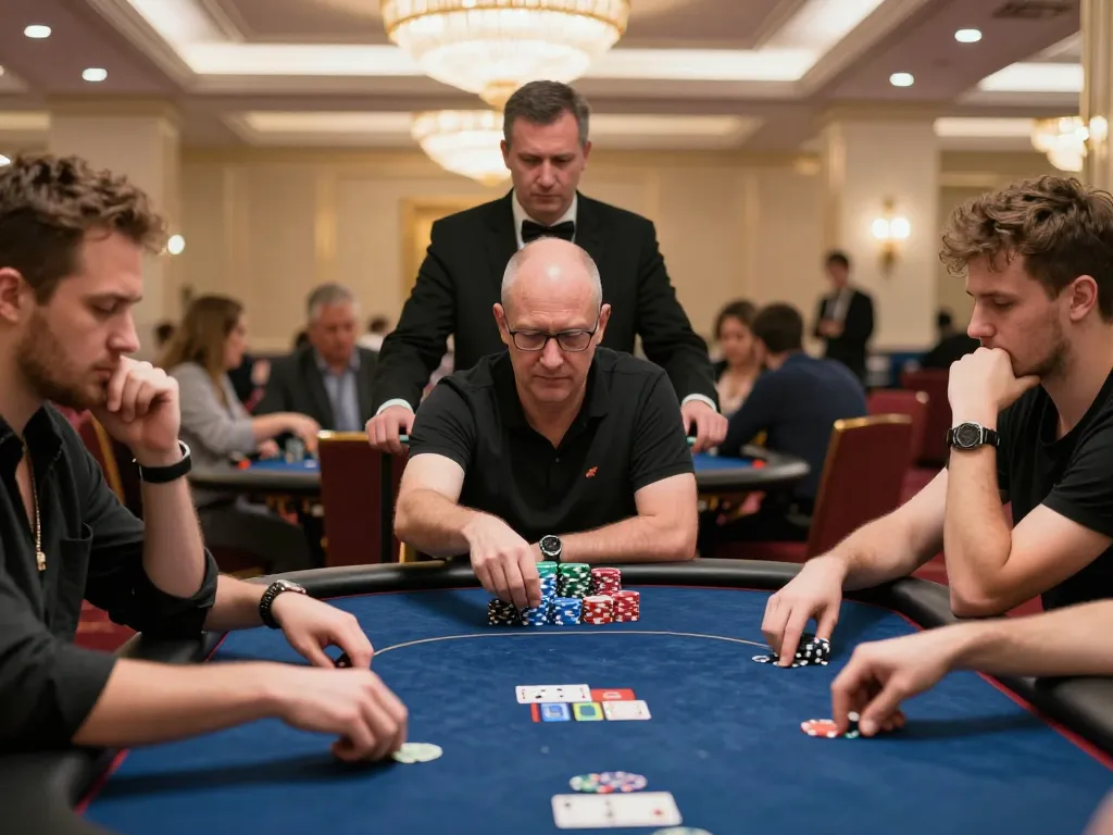 Players strategizing and placing bets in an exciting poker game at Vsbet casino