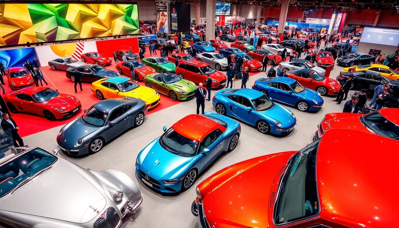 Experience the excitement of the Auto Cars Show featuring dazzling vehicles on display.