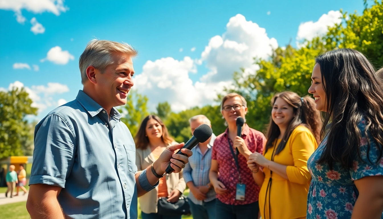 Engaging coverage by https://www.thedailynewsonline.com showcasing a news reporter in a park.