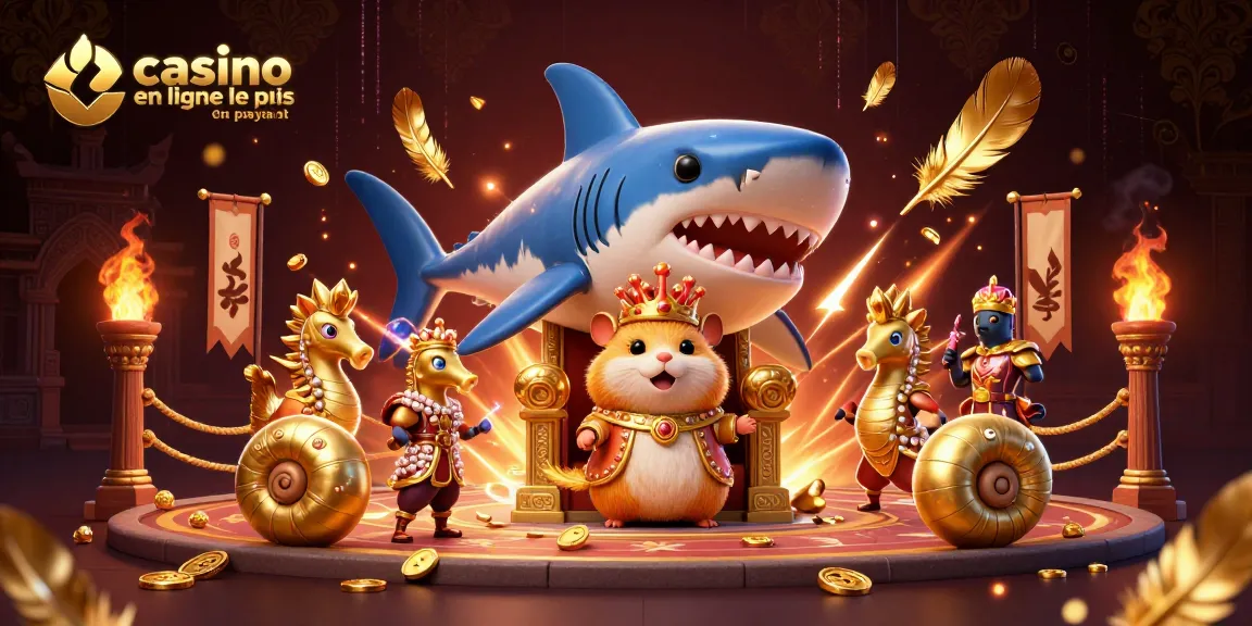 Casino en ligne le plus payant : magnifique illustration mettant en scène un roi hamster et ses gardes marins en jeu frénétique.