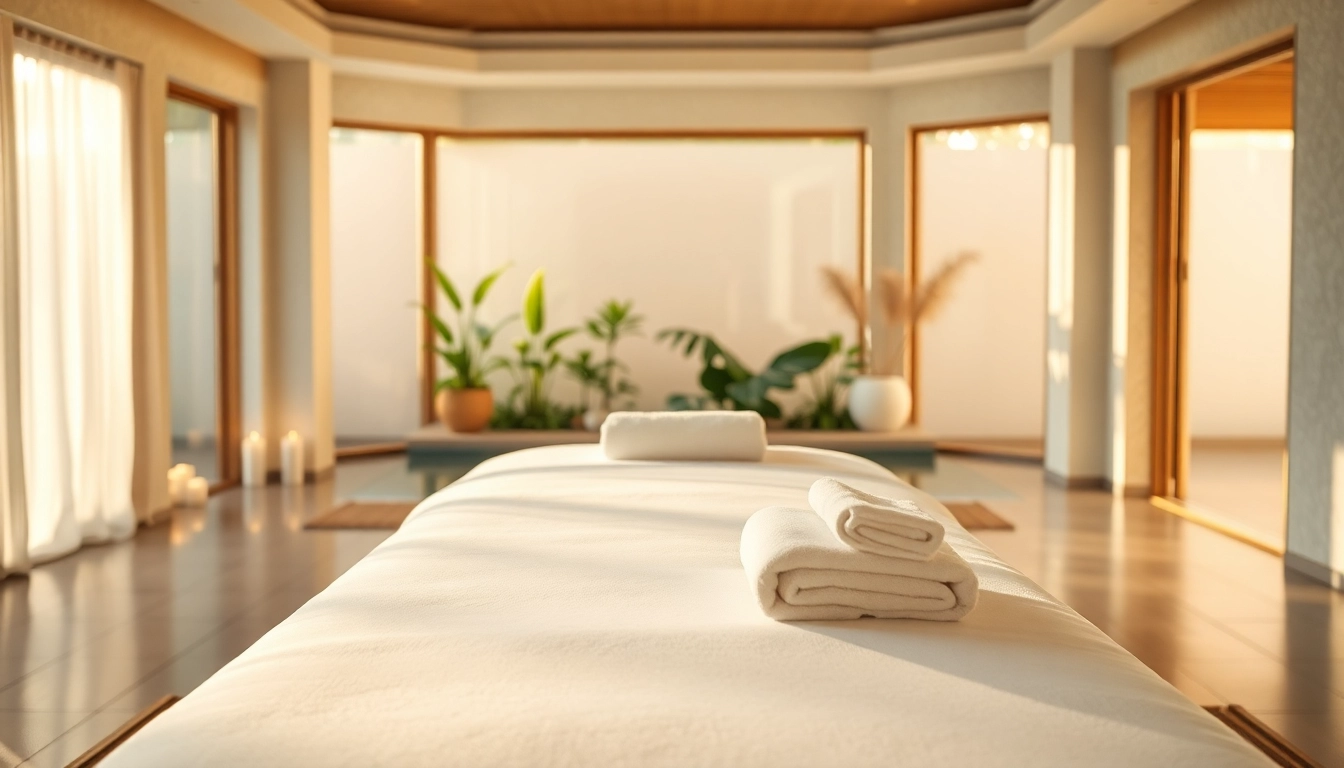 Relaxing massage setup at https://hurghada-massage.com, featuring a tranquil atmosphere and inviting décor.