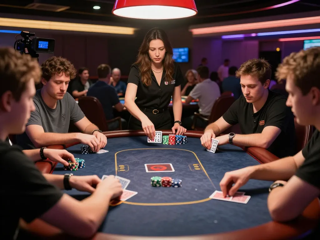Players immersed in the excitement of poker at Gem88, showcasing intense focus and strategy.