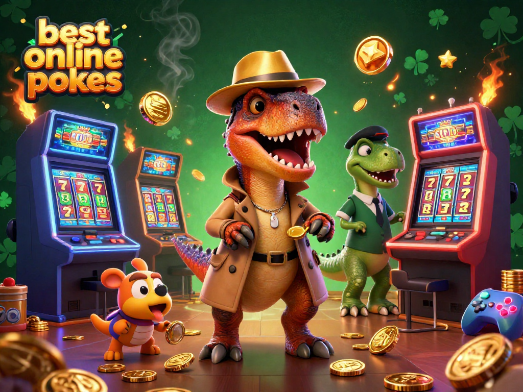 Play the best online pokies with vibrant animations and engaging characters at a lively slot table.
